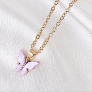 Gold Butterfly Pendant Necklace
